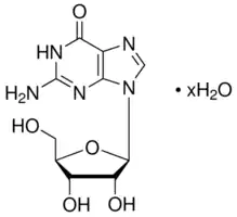 GUANOSINE 99% For Biochemistry 9-(ß-D-Ribofuranosyl)guanine; Guanine-9-ß-Dribofuranoside