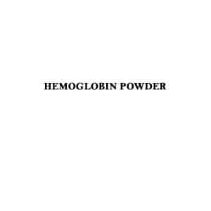 HEMOGLOBIN POWDER Hb Powder Suitable for use as protease substrate. Store at 2-8 deg C.