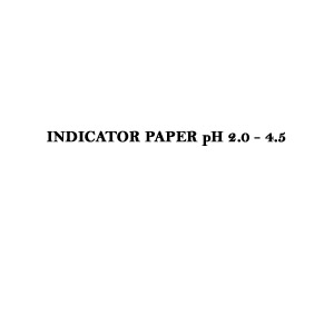 INDICATOR PAPER pH 2.0 - 4.5 With colour scale.