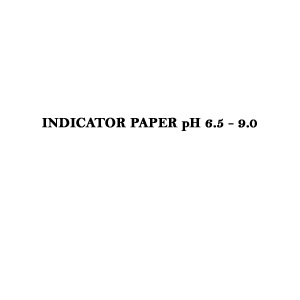 INDICATOR PAPER pH 6.5 - 9.0 With colour scale