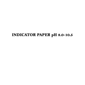 INDICATOR PAPER pH 8.0-10.5 With colour scale
