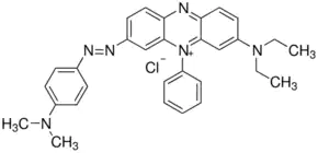 JANUS GREEN B 65% For Microscopy Diazin Green S, Union Green B C.I.No.11050 It is mixed with Neutral red for the supravital staining of blood cells.