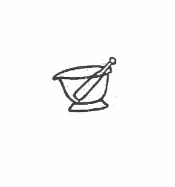 Pestle mortar for grinding chemical- 11.5 cm