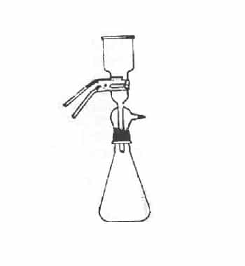 Crafts millipore type membrane filter holder assembly Funnel Flask- 13 mm 250 ml flask