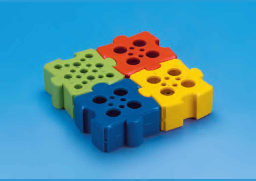 JIGSAW Rack  Top side 9*15 ml and 8*1.5 ml,Bottom side 4*50 ml and 4*1.5 mlBottom side 4*50 ml and 4*1.5 ml